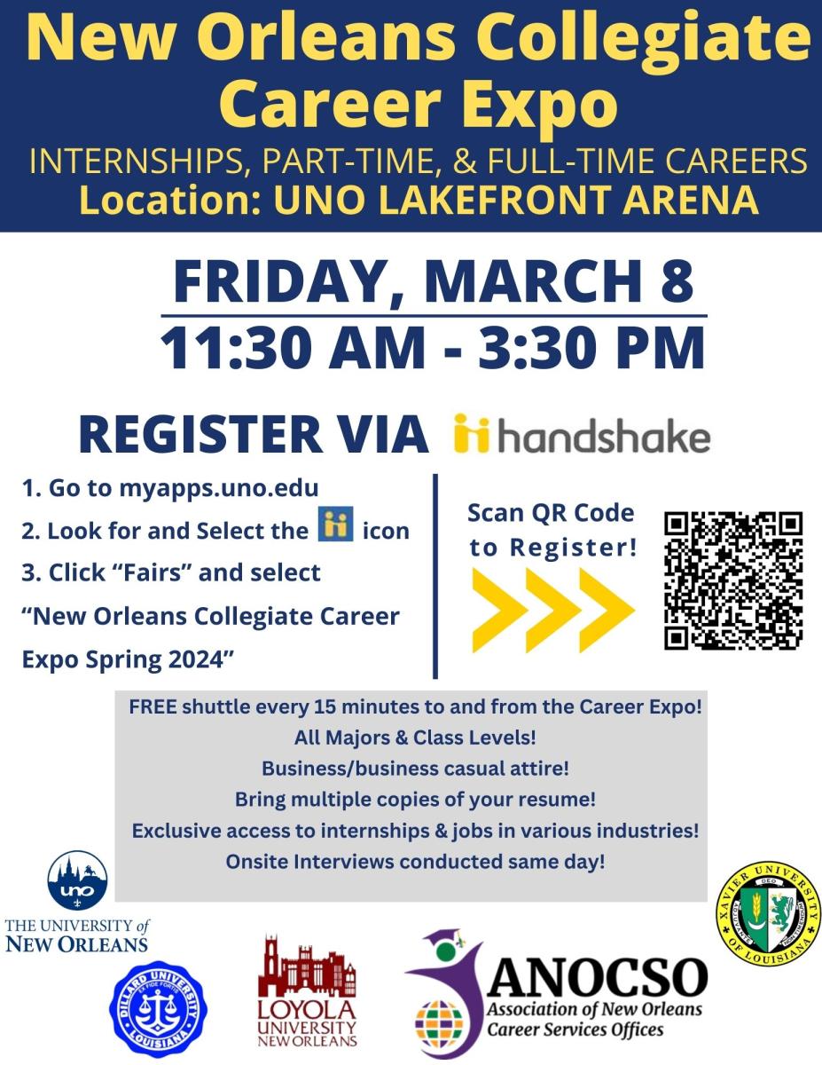 Spring 2024 Career Expo March 8, 11:30am-3:30pm